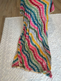 Multicolor Wavy Gold Embellished Dupatta