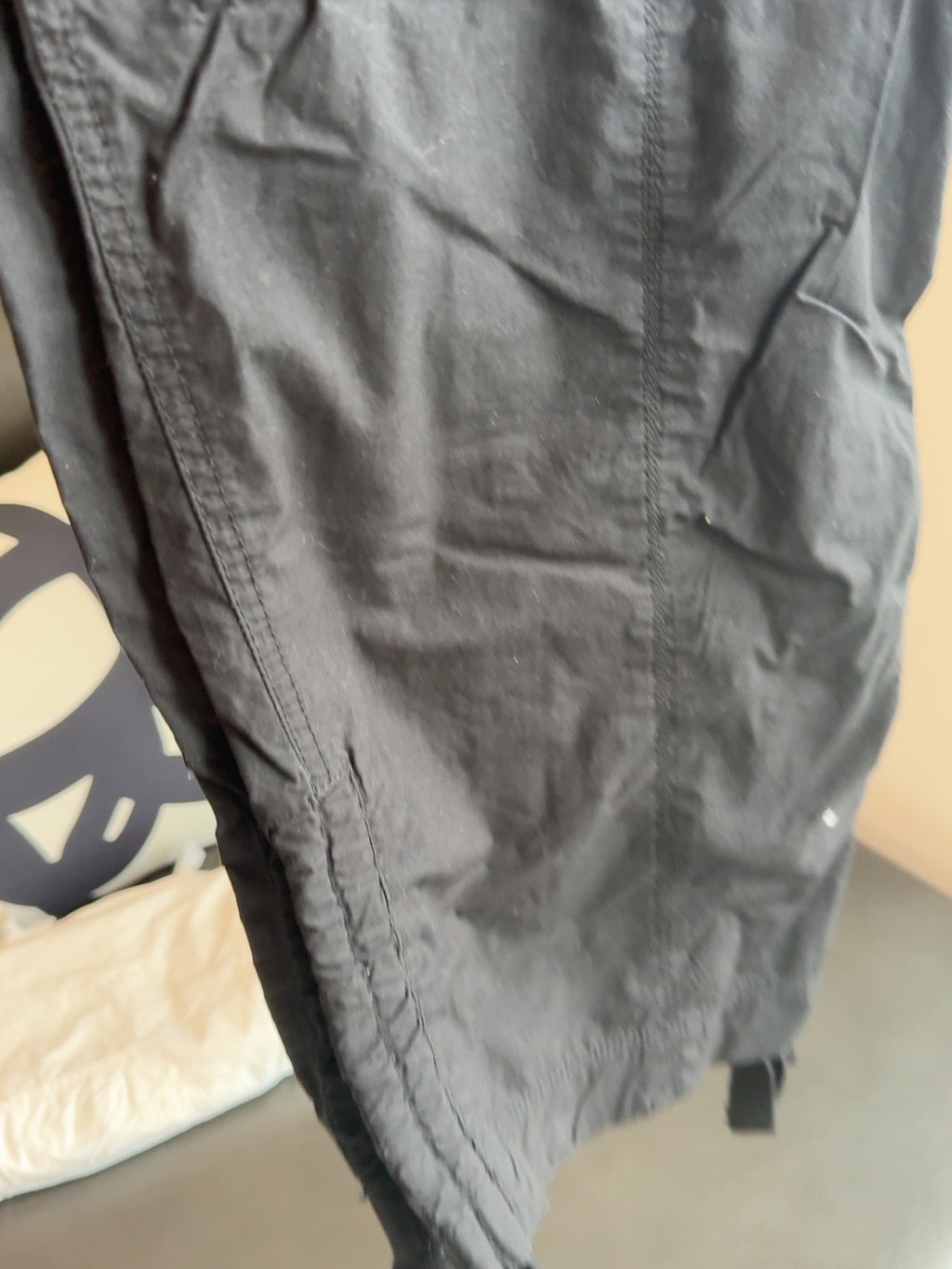 Black Cargo Style Pants with Utility Pockets