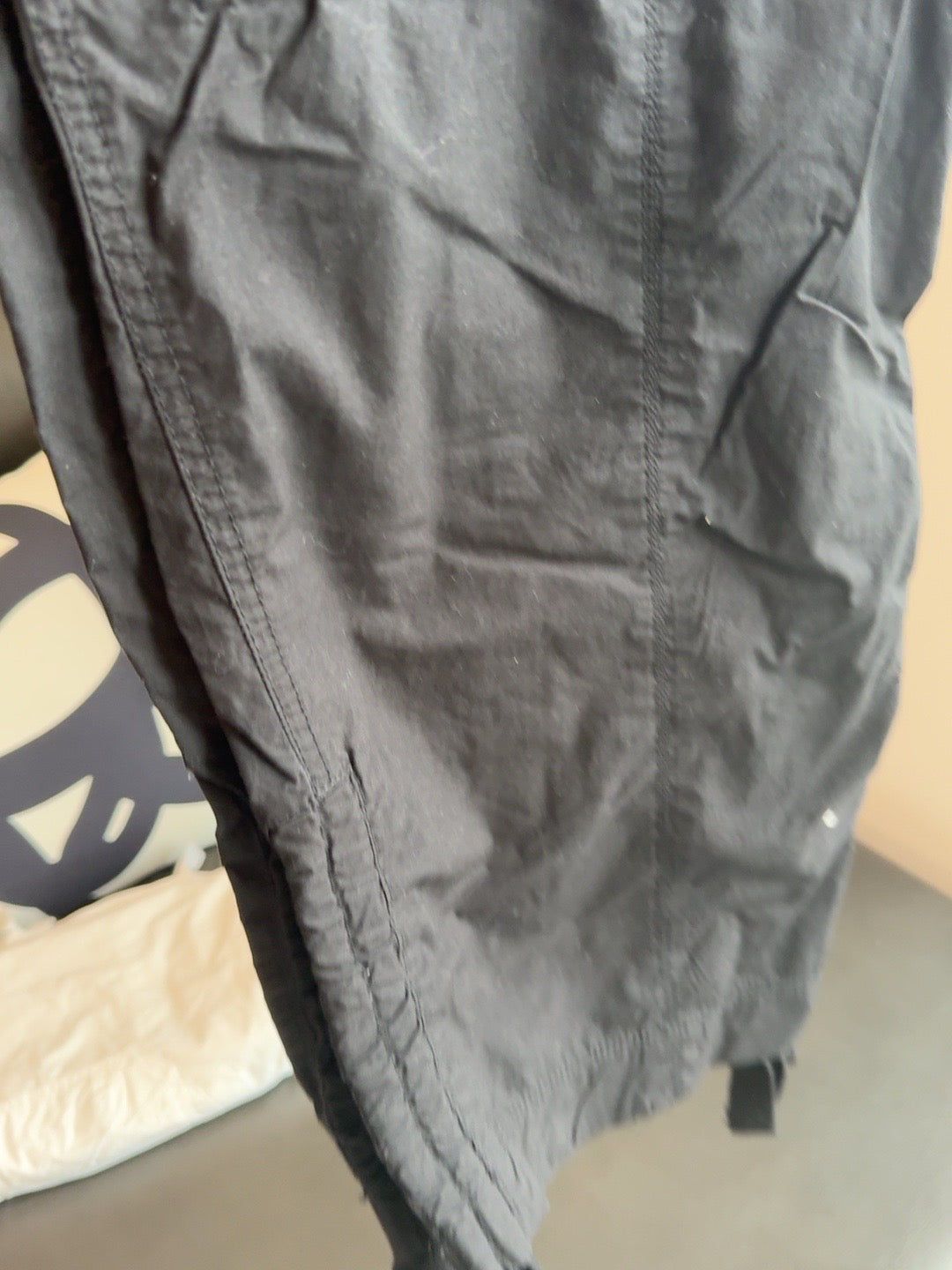 Black Cargo Style Pants with Utility Pockets
